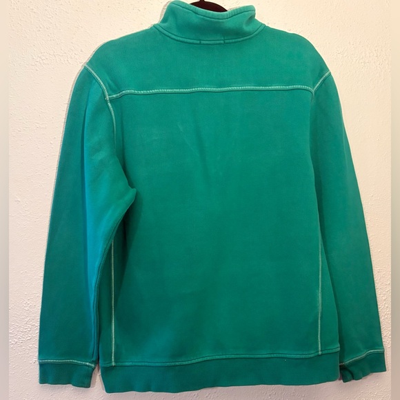 Tommy Bahama "Relax" Pullover Quarter Zip Green Cotton Size Large - Picture 2 of 6